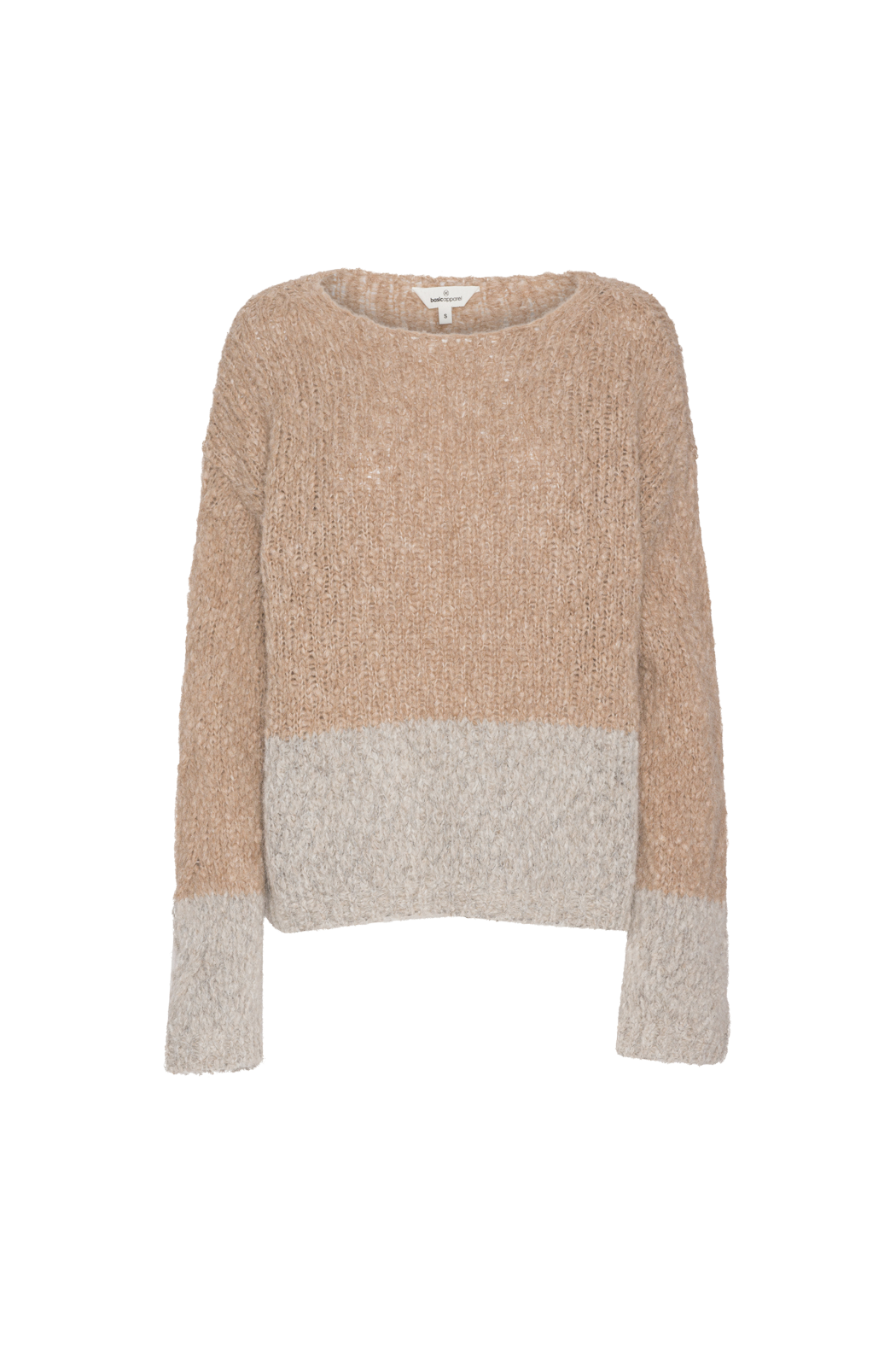 Basic Apparel Pelucia Cable Stripe Sweaters 512 Caroline Rose/Camel Melange